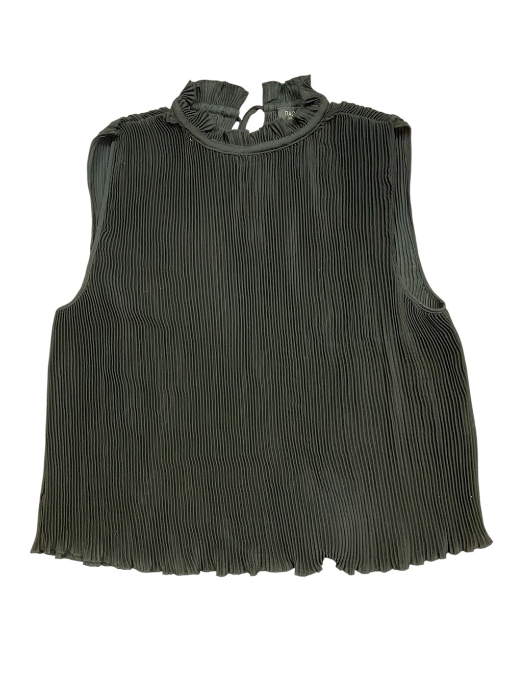 Rachel Zoe Black Accordion Pleated Top